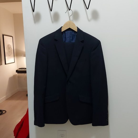 Sondergaard Slim-Fit Navy Suit Jacket 36S and Pants 28 - Picture 1 of 3